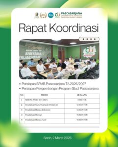 Rapat Penerimaan Mahasiswa Baru & Pengembangan Program Studi Baru Pascasarjana