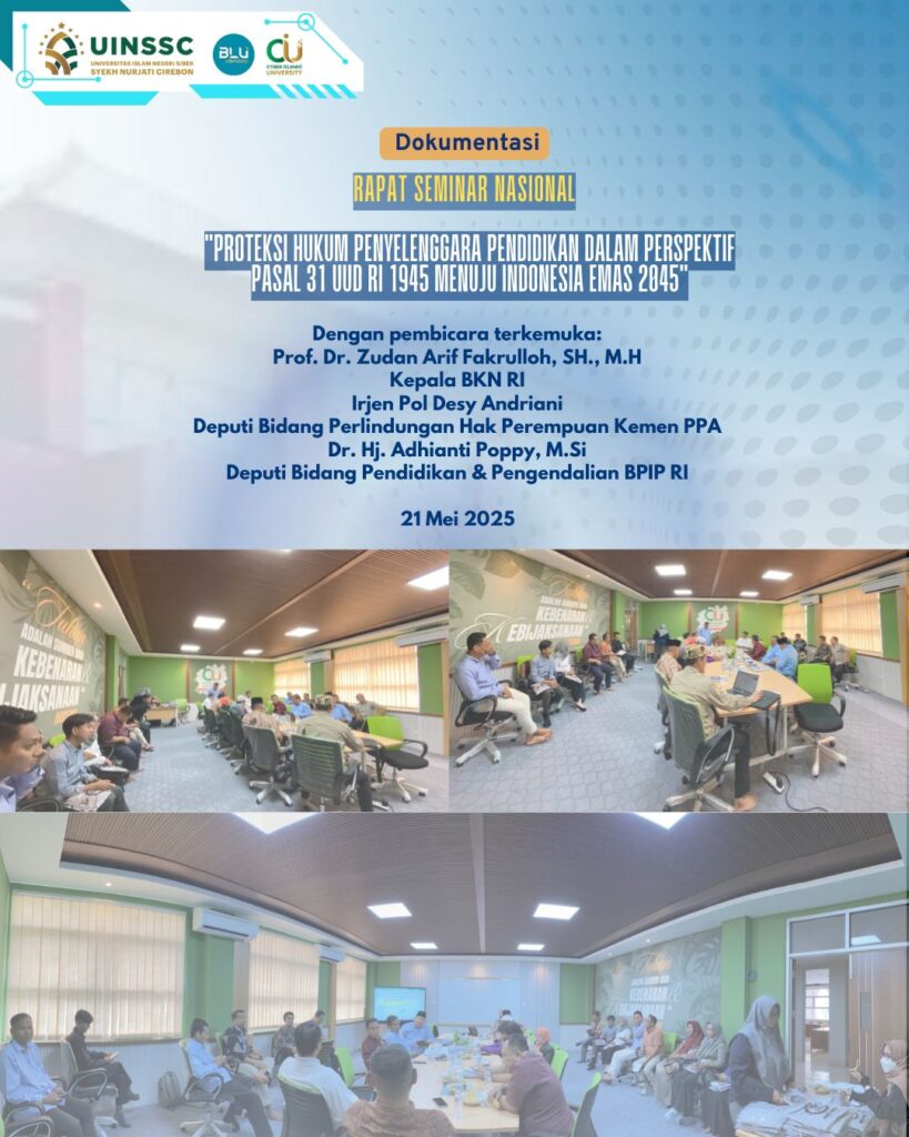 Dokumentasi Rapat Seminar Nasional "Proteksi Hukum Penyelenggara Pendidikan dalam Perspektif Pasal 31 UUD RI 1945 Menuju Indonesia Emas 2045"