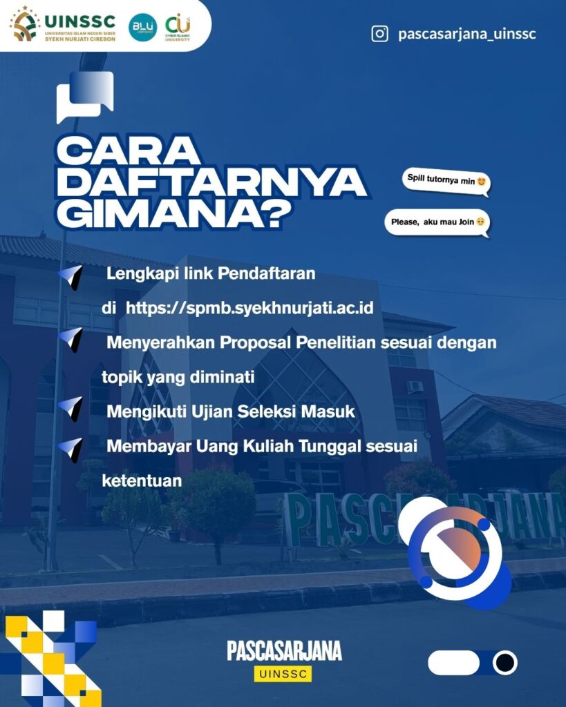 Mau lanjut S2 atau S3 di UINSSC tapi masih bingung cara daftarnya? Tenang! Nih admin spill step-by-step-nya buat kamu!
